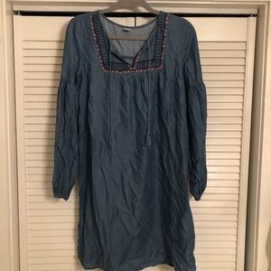 Chambray Knee Length Dress